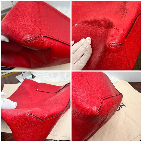 Louis Vuitton Monogram Bagatelle Cherry PM Empreinte Cerise M50071 EUC W/Strap - Picture 12 of 17